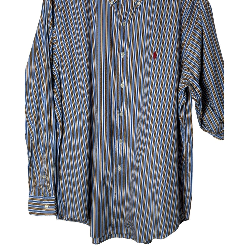 Ralph Lauren Shirt Mens Size L Classic Fit Multicolor Stripe Button Down Collar - Picture 7 of 10